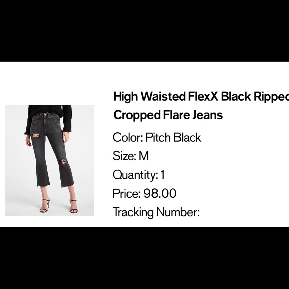 Express FlexX Black Cropped jeans